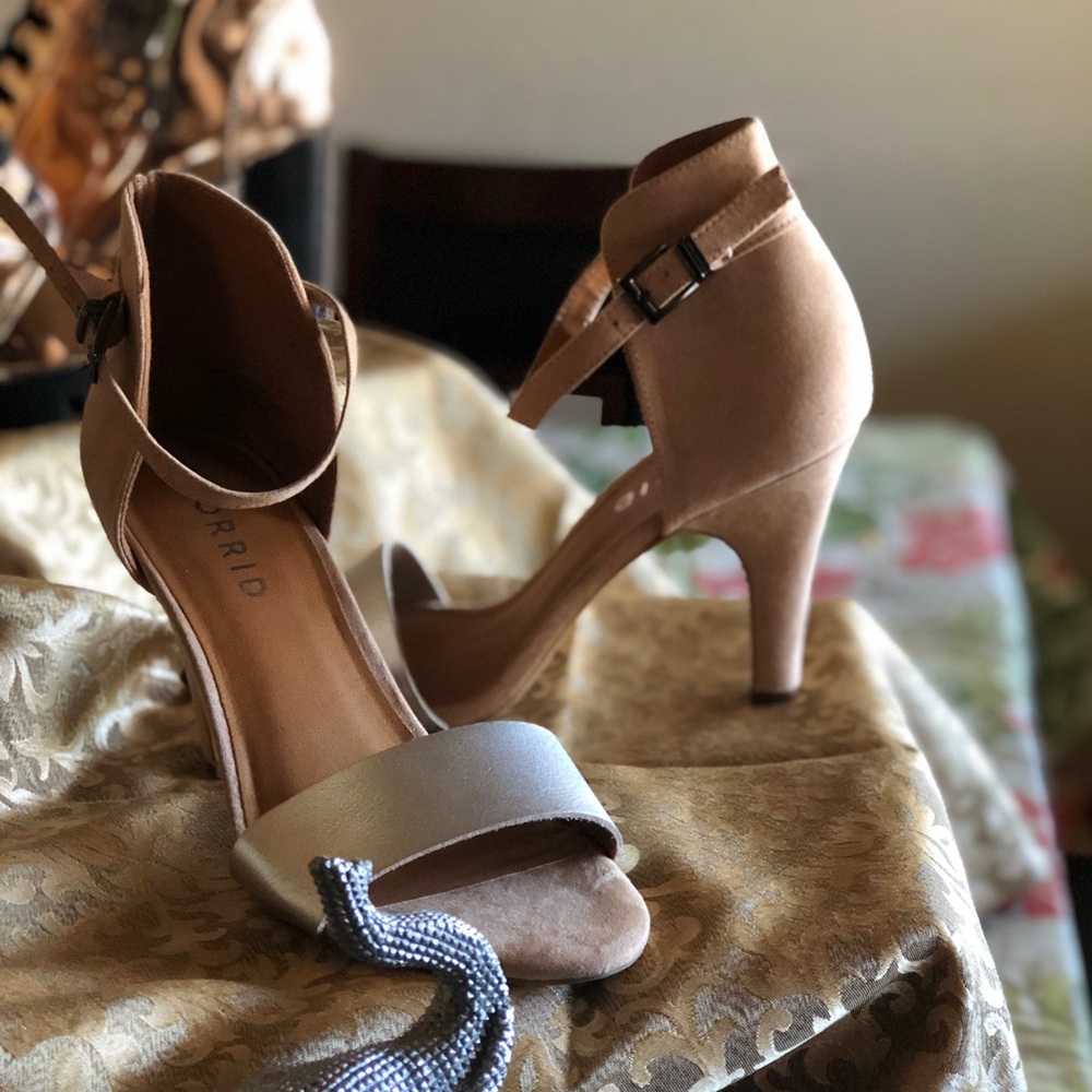 Soft Suede Two Tone Heels